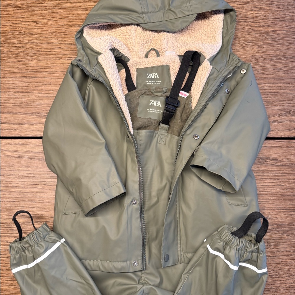Zara Kids Waterproof Coat and Bib